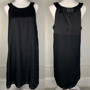 H&M HM Black Bow Back Halter Knee Length Shift Dress Women’s 12